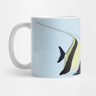 Moorish idol fish cartoon illustration Mug